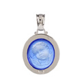 KatNr 595 Collieranhänger mit venezianischer Kamee in blauem Murano-Glas. Italien.