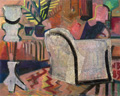 KatNr 098&nbsp;&nbsp; Wolfgang Bruchwitz, Interieur. 1989.