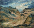 KatNr 035&nbsp;&nbsp; Bartold Asendorpf, Dünenlandschaft mit Weg. 1913.