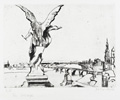 KatNr 410&nbsp;&nbsp; Siegfried Klotz, Dresden – Blick von der Kunstakademie auf die Elbe. 1986/1987.