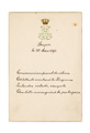 KatNr 327  35 Königlich-Sächsische Menü- und Speisekarten aus der Regierungszeit König Alberts. 1892–1902.
