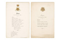 KatNr 327  35 Königlich-Sächsische Menü- und Speisekarten aus der Regierungszeit König Alberts. 1892–1902.