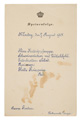 KatNr 328 17 Königlich-Sächsische Menü- und Speisekarten aus der Regierungszeit der Könige Georg und Friedrich August III. 1902–1906.