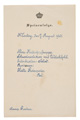 KatNr 328 17 Königlich-Sächsische Menü- und Speisekarten aus der Regierungszeit der Könige Georg und Friedrich August III. 1902–1906.