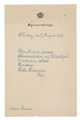 KatNr 328 17 Königlich-Sächsische Menü- und Speisekarten aus der Regierungszeit der Könige Georg und Friedrich August III. 1902–1906.