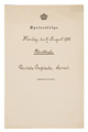 KatNr 328 17 Königlich-Sächsische Menü- und Speisekarten aus der Regierungszeit der Könige Georg und Friedrich August III. 1902–1906.