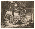 KatNr 188&nbsp;&nbsp; Adriaen van Ostade "Die Scheune". 1647.
