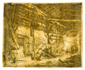 KatNr 188 Adriaen van Ostade "Die Scheune". 1647.