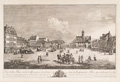 KatNr  Bernardo Bellotto, gen. Canaletto "Vue de la Place de la Ville-neuve de Dresden, de la grande Allée qui aboutit à la Porte noire...". 1750.