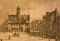 KatNr 500101 Bernardo Bellotto, gen. Canaletto "Vue de la Place de la Ville-neuve de Dresden, de la grande Allée qui aboutit à la Porte noire...". 1750.
