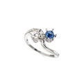 KatNr 621&nbsp;&nbsp; Toi-et-Moi-Ring mit Saphir und Brillant.