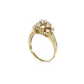 KatNr 601  Gelbgold-Brillantblütenring.