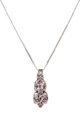 KatNr 592&nbsp;&nbsp; Collier mit floralem Rubellitanhänger.