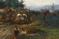 KatNr 13 Joseph Rummelspacher "Landschaft mit Holzfuhrwerk". 1876.