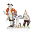 KatNr 532&nbsp;&nbsp; "Der Quacksalber". Johann Joachim Kaendler für Meissen. 1741. Ausformungszeitraum: 1950's.