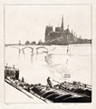 KatNr 218 Siegfried Berndt "Windmühle i. Wattenmeer" / Elbjachten / Zillen auf der Seine 1912.