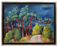 KatNr 37 Siegfried Berndt "Landschaft" (Windflüchter auf Hiddensee?). Um 1920.
