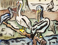 KatNr 483&nbsp;&nbsp; Fritz Winkler "Pelikane". Wohl 1950's.