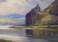 KatNr 061&nbsp;&nbsp; Karl Quarck, Blick über die Elbe auf den Schreckenstein. Um 1923.