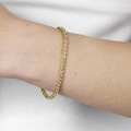 KatNr 581 Filigranes Gelbgold-Brillant-Rivièrearmband "Champagner" (sog. Tennisarmband).