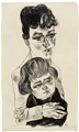KatNr 237&nbsp;&nbsp; Conrad Felixmüller "Frau Matil und Sohn" ("Mutter und Sohn"). 1922.
