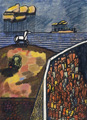 KatNr 166&nbsp;&nbsp; Meinolf Splett "Land und Meer". 1955.