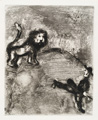 KatNr 226&nbsp;&nbsp; Marc Chagall "Le lion et les chasseurs". 1927–1930. Erschienen 1952.