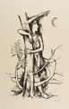 KatNr 261&nbsp;&nbsp; Karl Hofer "Mädchen, einen Baumstamm umfassend". 1923.