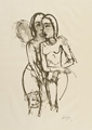 KatNr 265&nbsp;&nbsp; Karl Hofer, Zwei Mädchen in Umarmung. 1923.