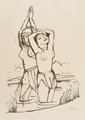 KatNr 264&nbsp;&nbsp; Karl Hofer, Zwei Mädchen im Wasser. 1923.