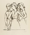 KatNr 263&nbsp;&nbsp; Karl Hofer, Vier Mädchen. 1923.