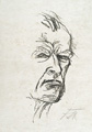 KatNr 360 Otto Dix "Selbstbildnis (Danksagung zum 70. Geburtstag)". 1961/1962.