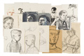 KatNr 390&nbsp;&nbsp; Günter Horlbeck "Kopf […] / halbe Figuren" – 17 Bildnisse. 1950's.