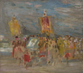 KatNr 076&nbsp;&nbsp; Robert Hermann Sterl "Prozession". 1914.