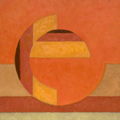 KatNr 092&nbsp;&nbsp; Peter Albert, Geteilter Kreis – Orange. 2001.