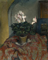 KatNr 040&nbsp;&nbsp; Georg Brandes, Interieur mit Alpenveilchen. 1913.