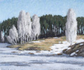 KatNr 362&nbsp;&nbsp; Ulrich Eisenfeld "Vereiste Birken am Oredamm". 1999.