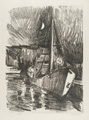 KatNr 483 Erhard Hippold, Ostsee – fünf große Farb-/Lithografien (u.a. Hafen Wismar) und eine Radierung. 1960's.