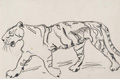 KatNr 347&nbsp;&nbsp; Carl Lohse, Laufender Tiger / Männlicher Akt in Bewegung / Weiblicher Akt in Bewegung. Wohl 1930's.