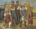 KatNr  Johannes Beutner "Nach der Feldarbeit". 1953.
