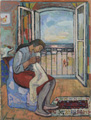 KatNr  Hans Jüchser "Frau im Balkonzimmer". 1959.