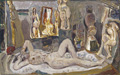 KatNr 175&nbsp;&nbsp; Horst Leifer, Liegender weiblicher Akt im Atelier. 1986.