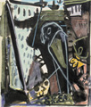 KatNr 554&nbsp;&nbsp; Stefan Plenkers, Vogelfigur / Ohne Titel / Landschaft. 1987.