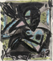 KatNr 554 Stefan Plenkers, Vogelfigur / Ohne Titel / Landschaft. 1987.