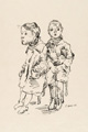 KatNr 385&nbsp;&nbsp; Christoph Voll, Zwei Kinder. 1922.
