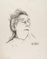 KatNr 628 Paul Wilhelm, Mann mit Hut und Stock  / Rückenansicht eines Mannes mit Hut und Stock / Liegender Schäferhund / Bildnis der Schriftstellerin Jeanne Berta Semmig auf dem Totenbett. Wohl 1920er Jahre -1958.