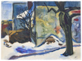 KatNr  Curt Querner "Diebels Gut im Winter". 1968.