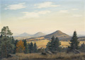 KatNr  Willy Müller-Lückendorf "Blick nach Nordböhmen (Sudetenland)". 1955.
