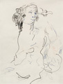 KatNr 470&nbsp;&nbsp; Ernst Hassebrauk, Studie zu "Höfische Dame". Um 1960.