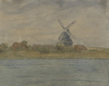 KatNr 263&nbsp;&nbsp; Irmgard von Bongé "Mühle auf der Insel Poel". 1935.
